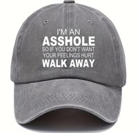 Baseball Cap-"Im an asshole, walk away"