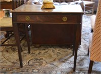 Georgian oak single drawer side table