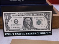 1995 UNCUT  UNITED STATES CURRENCY
