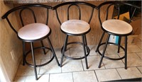 3pc. Bar Swival Stools