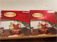 2 Santa cookie jars