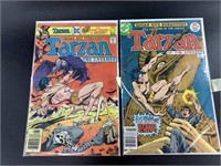 2 DC comics from Tarzan the Unchained #252, and Ta
