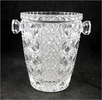 6" Vintage Glass Crystal Wine Chiller Ice Bucket