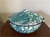 Green Agate Covered Dish