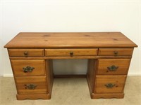 Knotty Pine Kneehole Desk