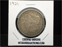 1921 Morgan Silver Dollar in Flip