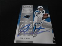 Cam Newton Signed Trading Card COA Pros