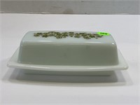 pyrex spring blossom covered butter dish