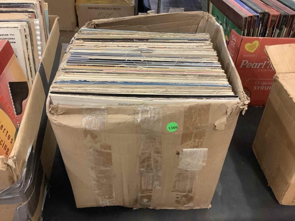Box Assorted LP records.