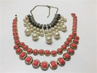 Lot of 2 Costume Necklace