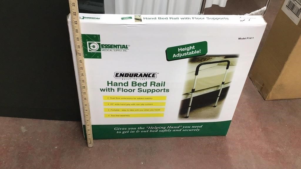 Hand bed rail adjustable