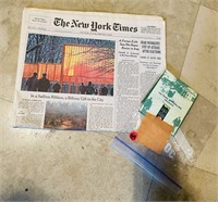 NY TIMES- THE GATES WITH EXHIBIT PIECE