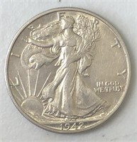 1942-D Liberty Walking Half Dollar