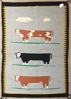 Cow Navajo Tapestry