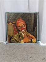 (1) Vintage Clown Framed Artwork