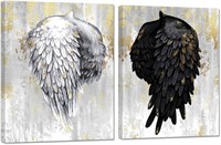16"x20" 2 Pieces Wings Canvas Wall Art