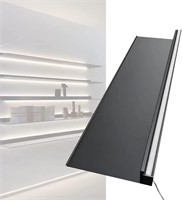 MAHFEI LED Wall Shelf, Black (100x23cm)