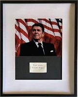 40th US President Ronald Reagan original signature