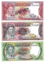 Swaziland 1-20 Emalangeni (5 Pcs Full Set).SW1a