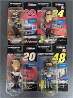 Four Nascar Mini Bobblehead Dolls NIB