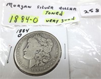 1884-O Morgan silver dollar