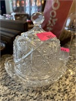 CUT CRYSTAL CHEESE DOME