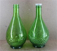 Vintage Green Gallo Half Gallon Glass Bottles
