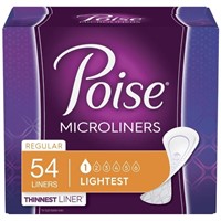 Incontinence Panty Microliners, Regular,108CT