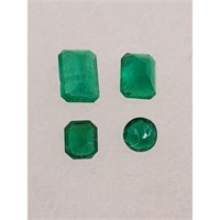 Authentic Natural Emerald Loose Gemstones .9 & .7