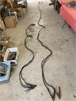 Pair of jumper cables, many splices and repairs