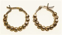 .6" Sterling Silver Hoop Earrings 3.4g