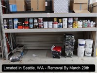 LOT, (80+/-) NEW CANS OF PAINT, STAINS & FINISHES