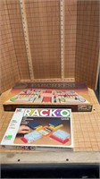 Parcheesi and Racko board games