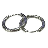 Silver-tone Huggie Hoop Earrings