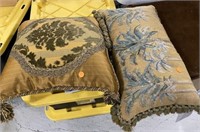 Two Needle Point Throw Pillows