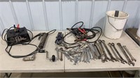 Battery Charger, Grease Gun, Wrenches, Cables