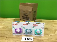 3pk Nuby Silicone Pacifier lot of 3