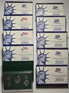 Var. Years 1995-2006 Proof Sets (11)