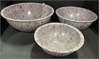 3pc Brookpark Colorful Plastic Mixing Bowls.
