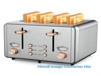 4-Slices WHALL 4 Slice Toaster - Stainless Steel,