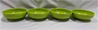 4 Light Green Rhythm Bowls - One Has A Chip