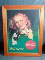 Coca- Cola Framed Vintage Advertisement Measures