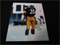 DONNIE SHELL SIGNED 8X10 PHOTO STEELERS JSA