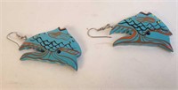 Wood Fish Earrings