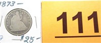Coin 1873  Seated Liberty Half-Dollar