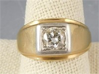 Lot # 4042 - Diamond & 14k gold men’s ring