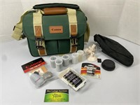 Canon Canvas Camera Bag With Accessories