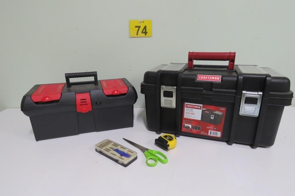 2 Tool Boxes w/ Contents -1 Craftsman