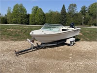 1974 14' Grew Boat And Trailer