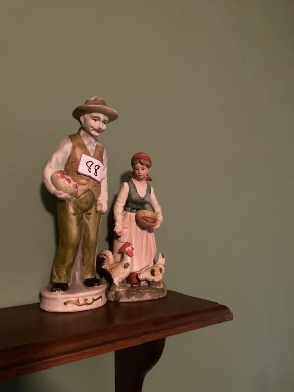 Porcelain pair of figurines